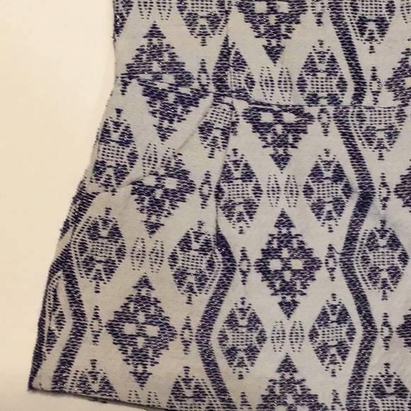 Navy white and silver Dress Aztec print dress pockets and zipper 12 months - Picture 3 of 3